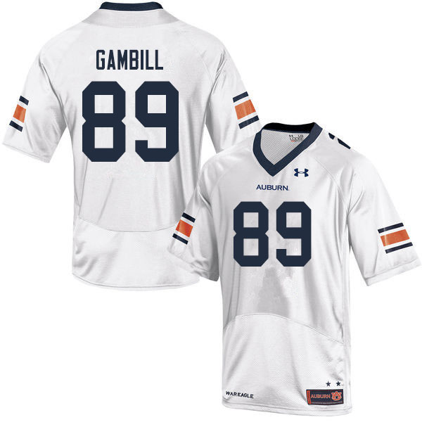 Men #89 Phelps Gambill Auburn Tigers College Football Jerseys Sale-White - Click Image to Close